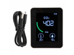 Monitor De Calidad Del Aire 3 En 1 Zn‑2co1tb Bluetooth Almacenamiento De Datos Detectores De Co2 Preciso Portátil Blanco