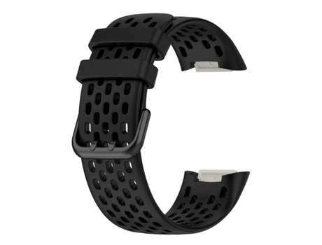 Correa de reloj inteligente para Fitbit Charge 5 Correa de reloj de silicona transpirable monocromática (negro)