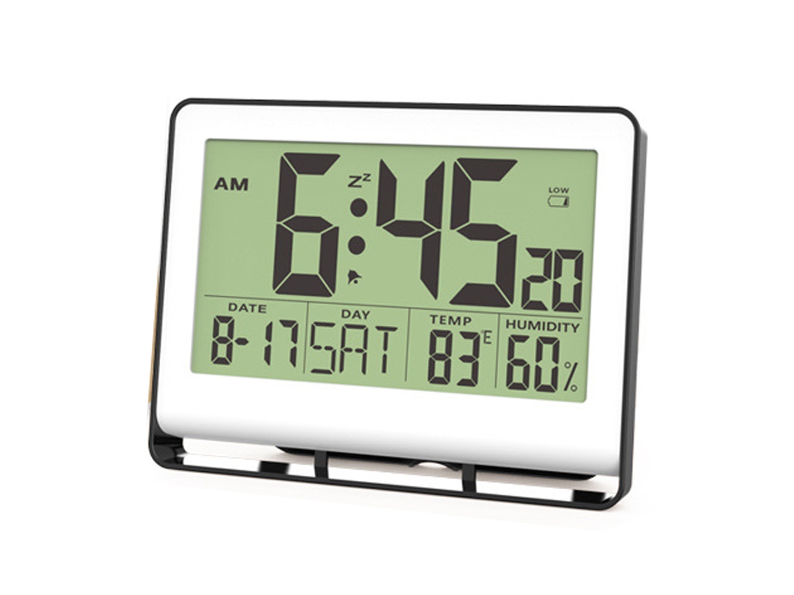 Reloj de pared electrónico con termómetro e higrómetro Kofihety