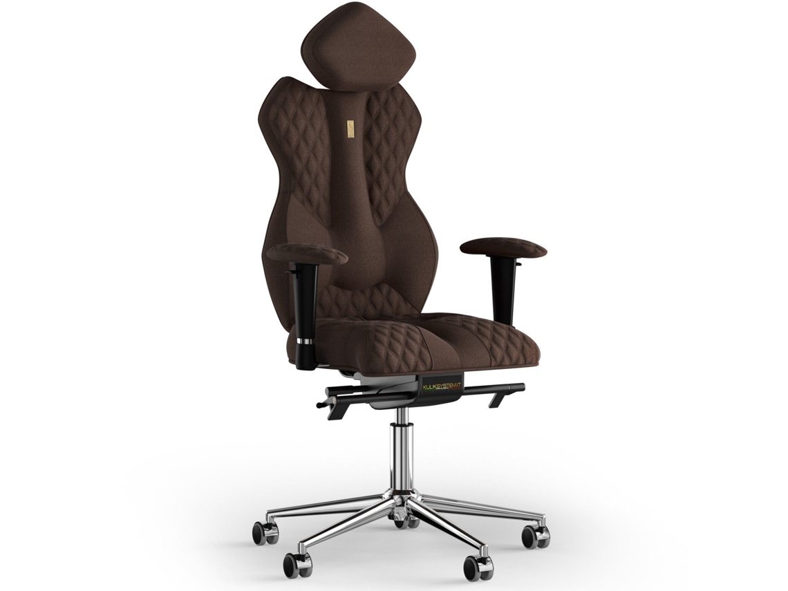 Silla de Oficina KULIK Tejido de Costura Real (Azur - Castanho -130x50x50cm)