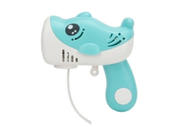 Máquina De Burbujas Automática Portátil Con 5 Agujeros, Música Y Luces - Juguete Infantil Para Fiestas En La Playa - Azul