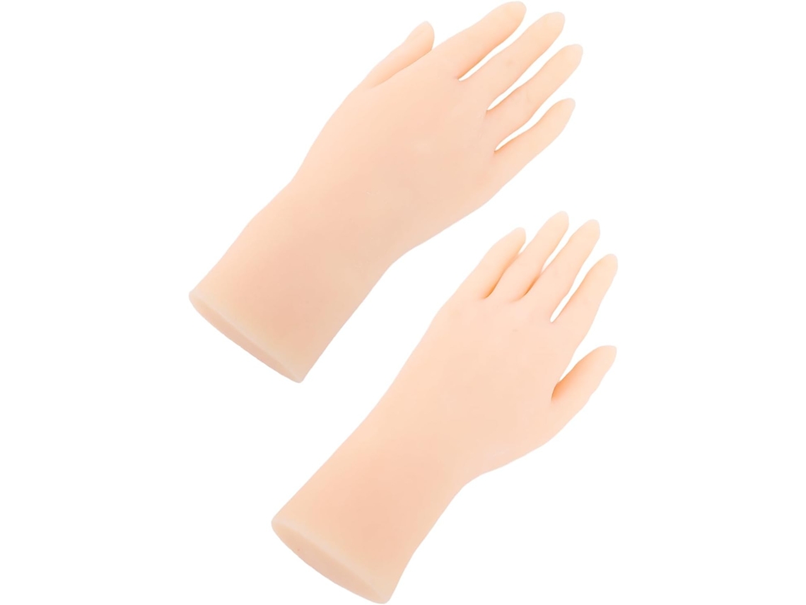 Manos Femeninas De Silicona Realistas, Plegables Y Reutilizables Para Practicar El Arte De Las Uñas.