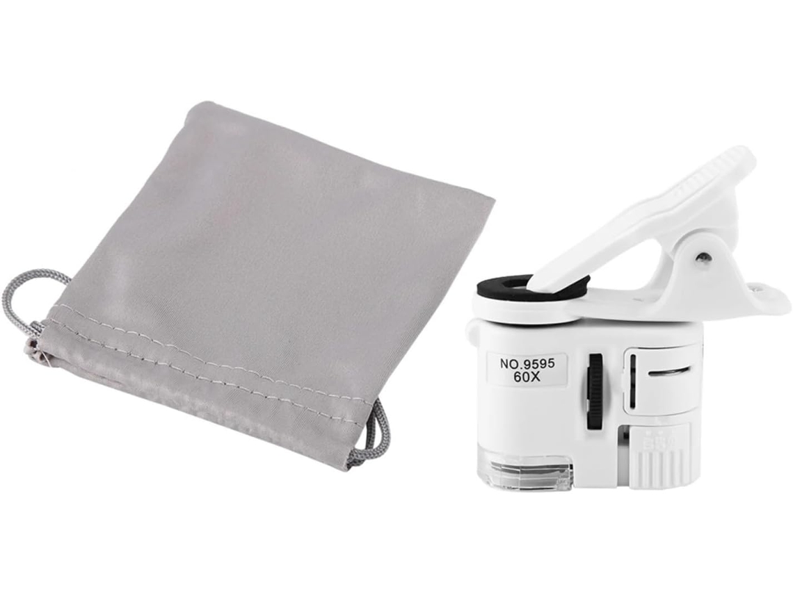 Microscopio Digital 9595w 60x Con Lupa Led Uv Y Mini Clip Para Teléfono Móvil.