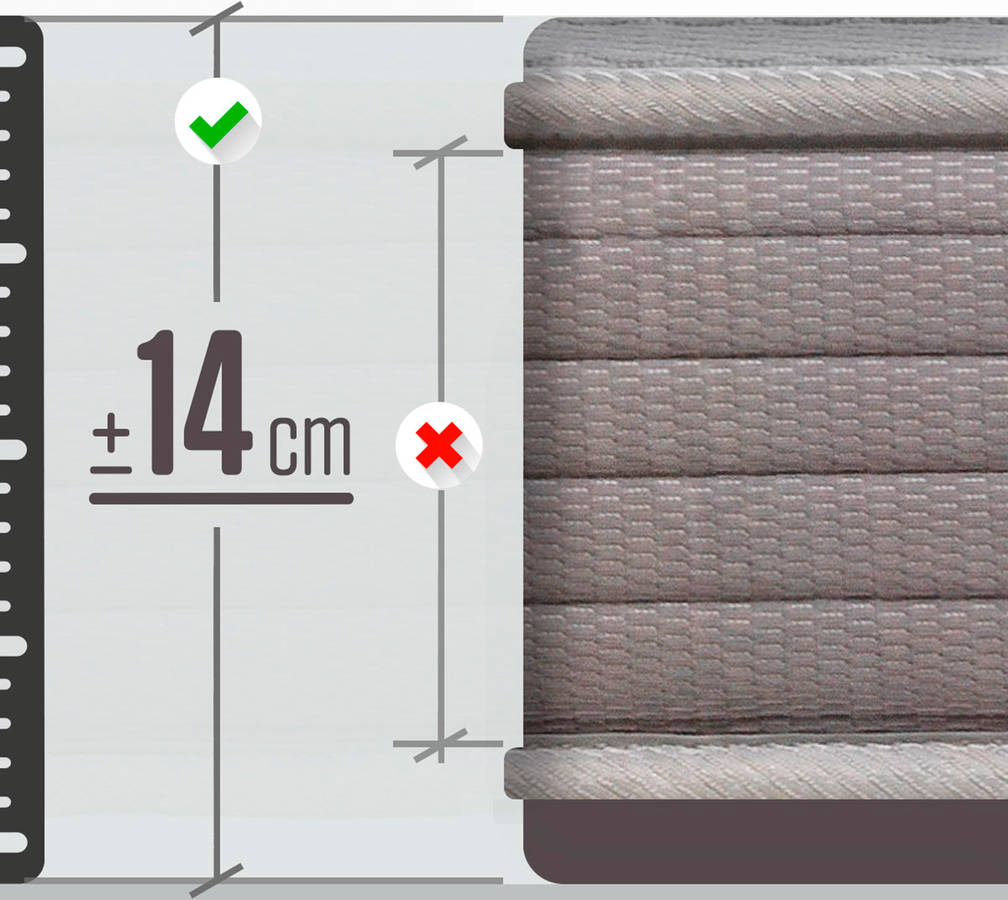 Colchón ROYAL SLEEP CP2159915019000 (150x190 cm - Espuma HR Viscoelástica)