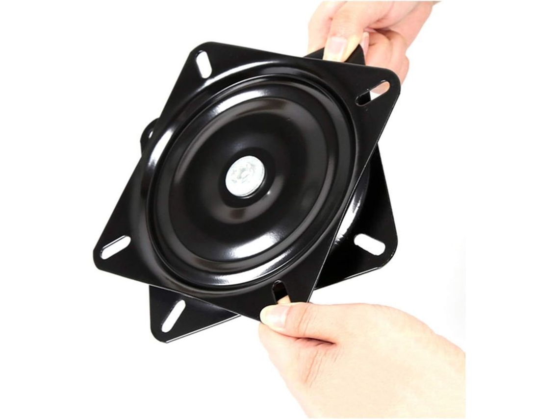 2026-rodamiento De Mesa Linjou, 16 Cm, Base Giratoria, Acero Inoxidable, Para Muebles, Sofás, Tvs Y Taburetes, Negro