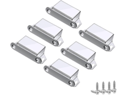 Cerraduras Magnéticas Para Puertas (46mm - 6 Piezas) Resistentes Y Seguras Para Gabinetes Cocina Baño Oficina Garaje