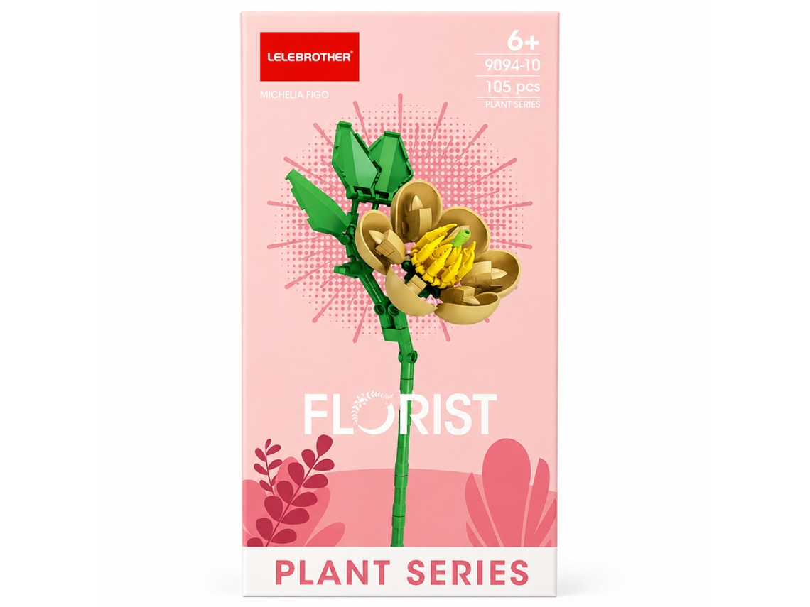 Flor Michelia Figo - Blocos De Construção Lelebrother 9094-10 Multicores