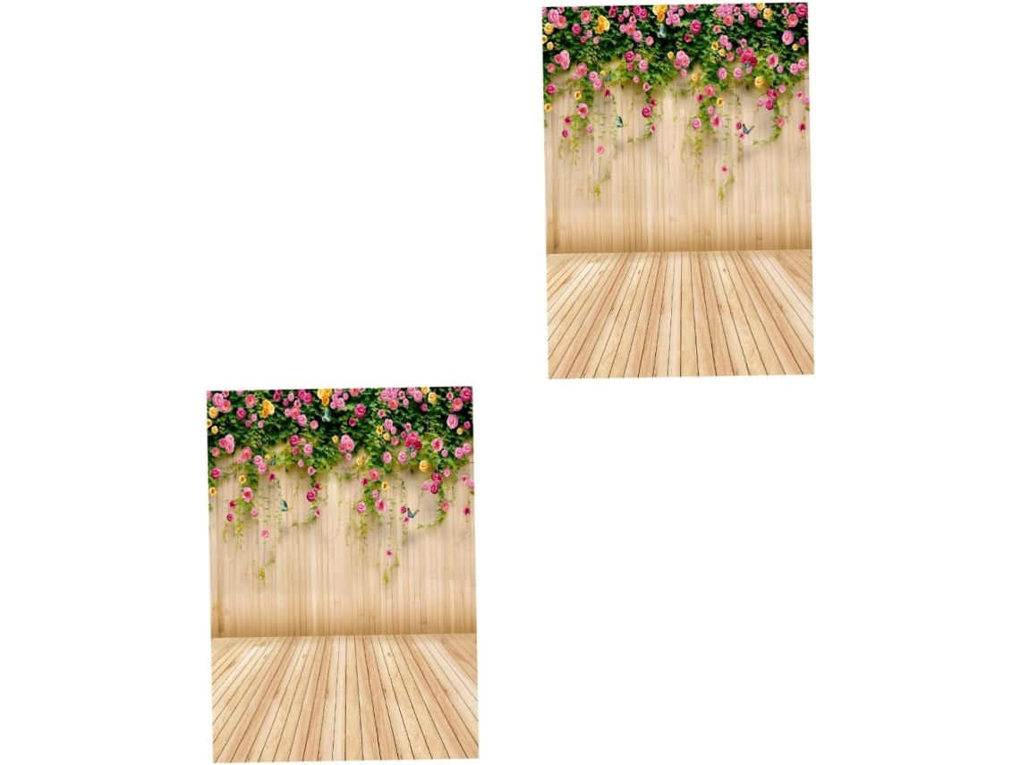 Fondo Fotográfico De 90 X 150 Cm, 2 Piezas, Estampado Floral Para Sesiones De Fotos.