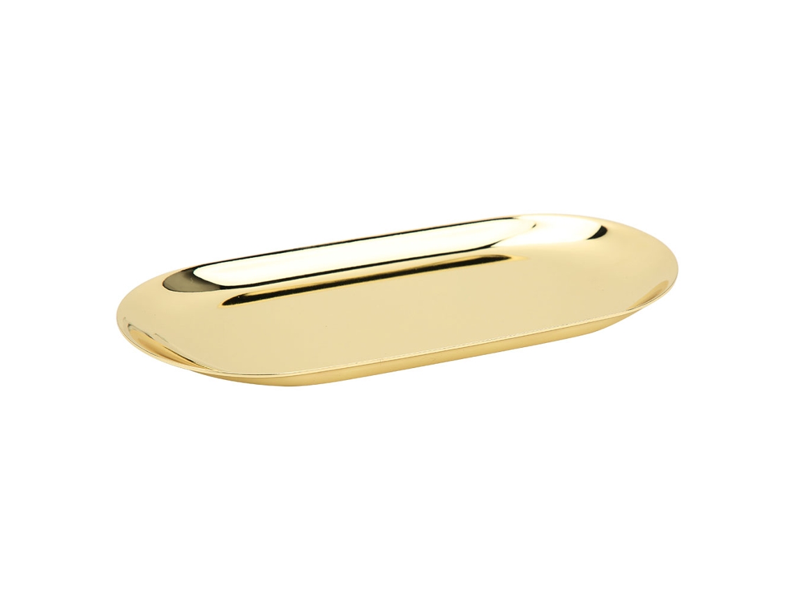 Bandeja De Almacenamiento De Acero Inoxidable 430 Para Herramientas De Velas Aromáticas, Color Dorado.