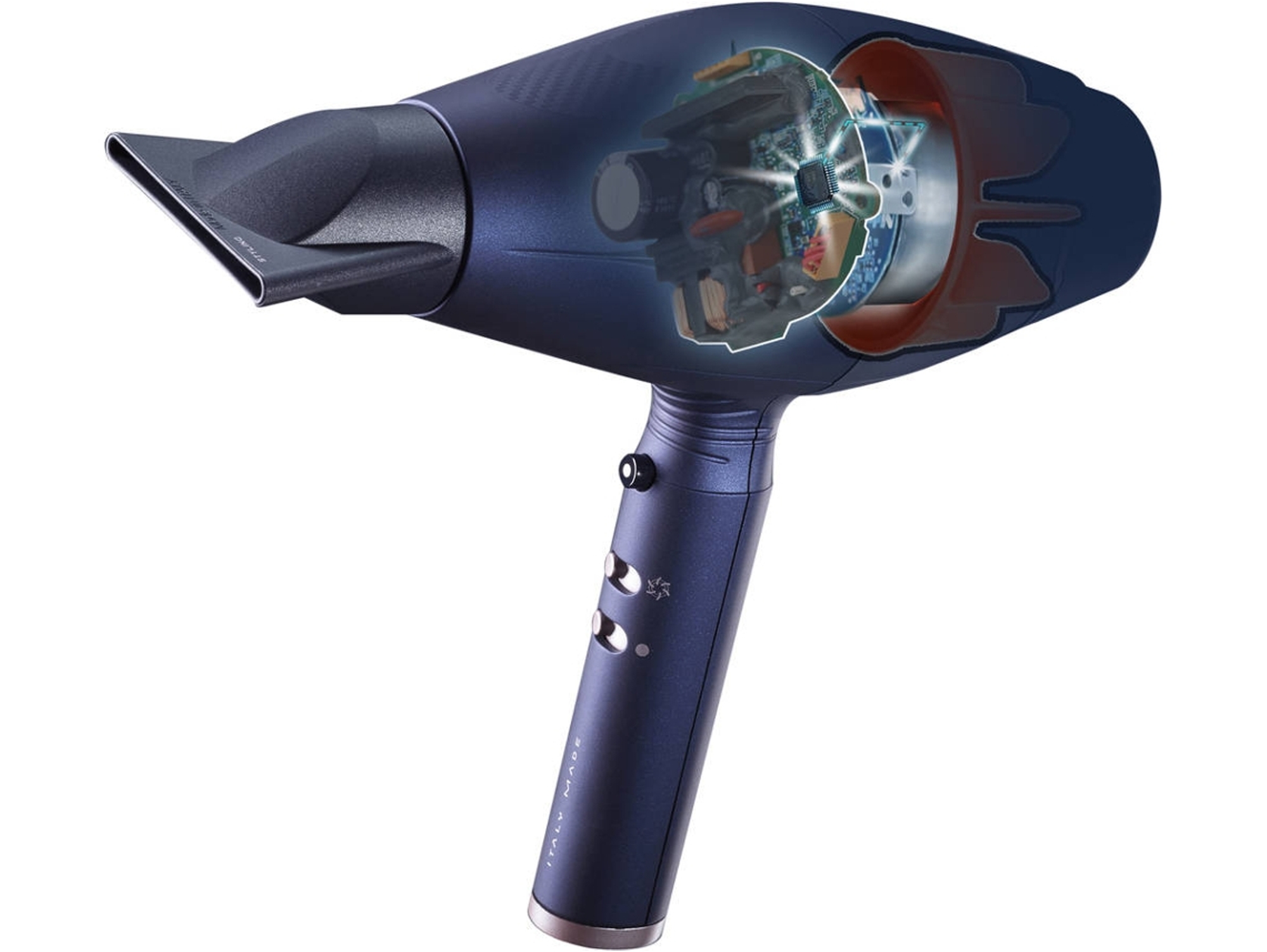 Secador Digital BABYLISS Sensor 6500ESE | Worten.es Secador de pelo azul BaByliss 2100W con dos accesorios