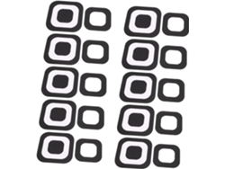 Juego de 20 pegatinas cuadradas antideslizantes y tiras adhesivas impermeables de PEVA (perforadas).