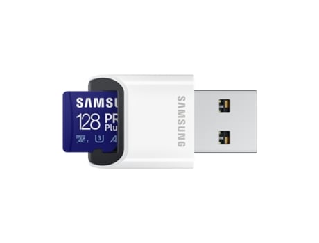 tarjeta micro sdxc 128GB uhs-i u3 160mo/s full hd & 4k uhd con lector de tarjetas usb SAMSUNG Pro Plus
