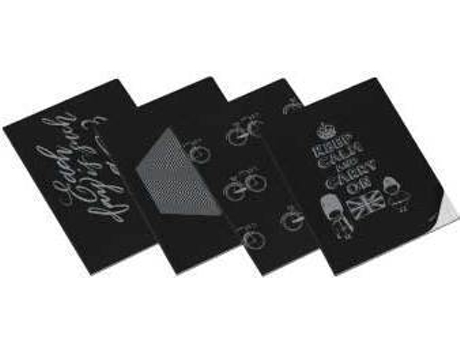 Cuaderno Engrapado AMBAR Negro (A4 - Cuadriculado - 40 Hojas)