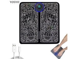 Esterilla Eléctrica De Masaje De Pies Recargable Por Usb, Color Negro