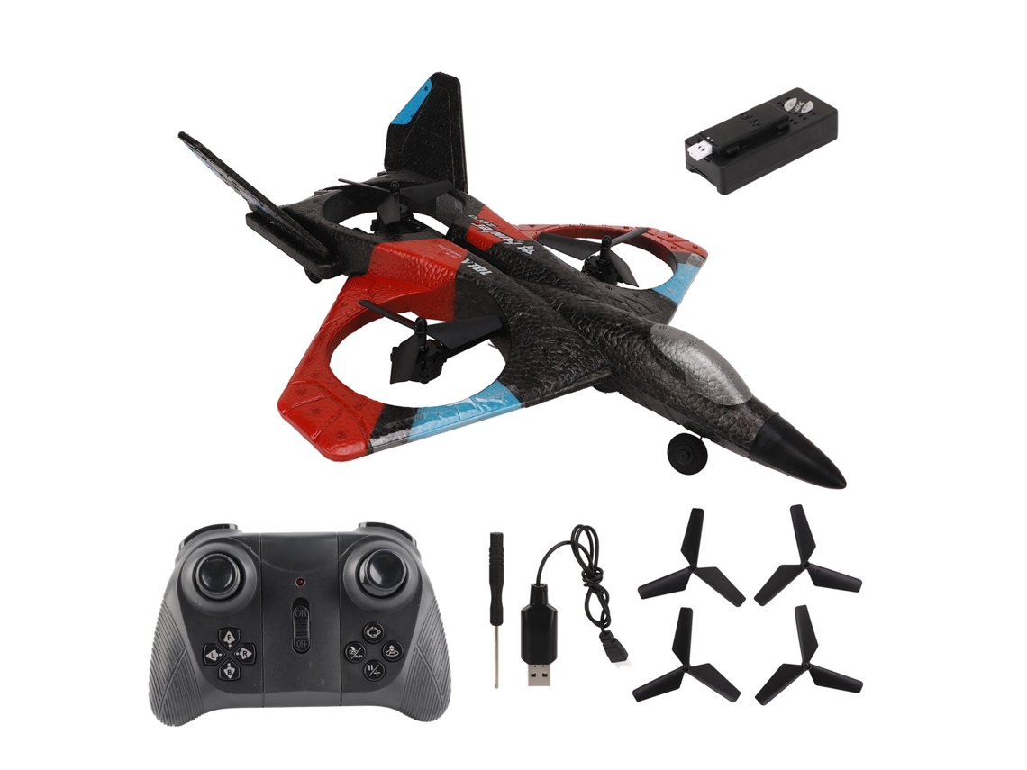 Avión Teledirigido Con Luz Led De 2,4 Ghz, Súper Planeador, Ideal Como Regalo De Cumpleaños Para Niños Y Niñas, Color Rojo Y Con Una Sola Batería.