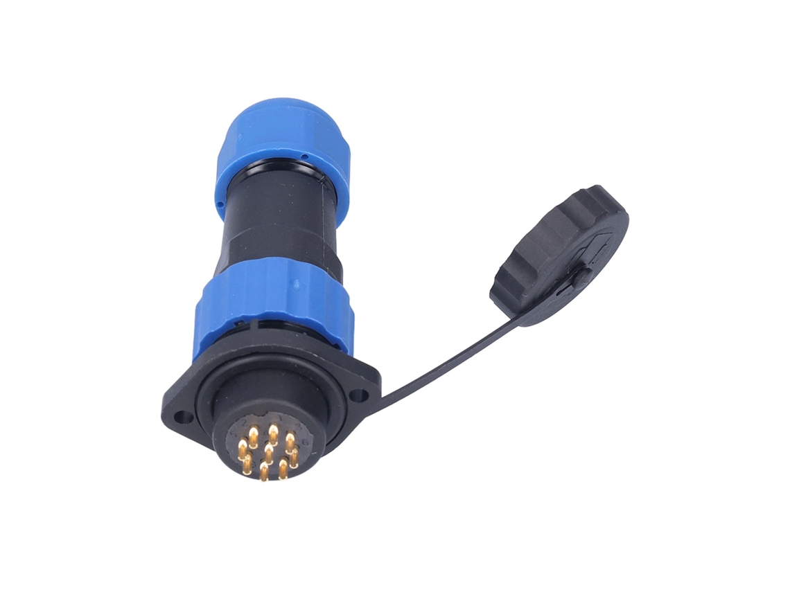 2026as-conector De Energía Aéreo Empalme Hembra-macho Ip68 Impermeable Flange Ac250v 5a Sp209 Pin
