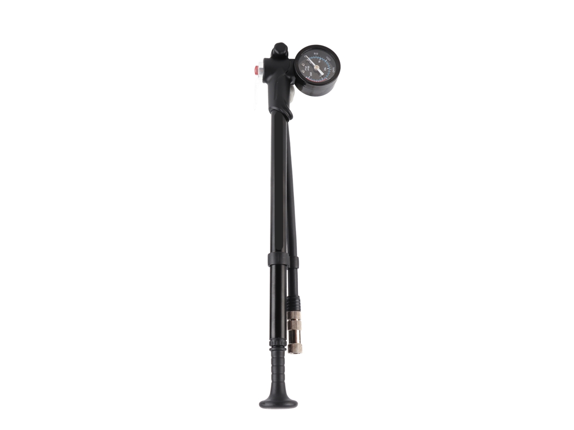 Bomba De Aire Portátil Para Bicicleta, 300 Psi, Alta Presión, Manual, Color Negro, Con Manómetro.