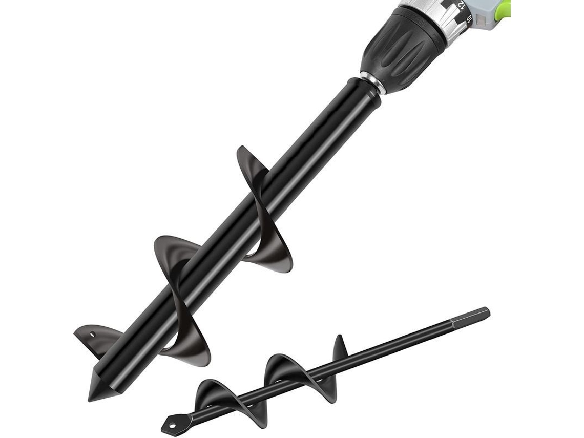 Juego De 2 Brocas Espirales Para Jardín, Ø 40 Y 80 Mm, Herramienta Práctica Para Plantar.