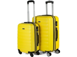 Conjunto de Maletas de Viaje ITACA ABS Amarillo (105 L)