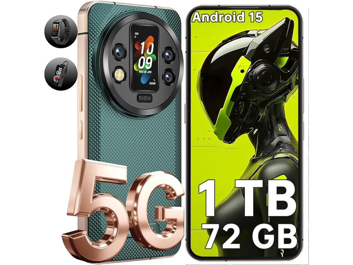Smartphone Resistente 5g Oukitel Wp200 Pro Con Auriculares Bluetooth 72 Gb 1 Tb 6.7" Fhd+ 120hz 8800 Mah 108 Mp Nfc Verde