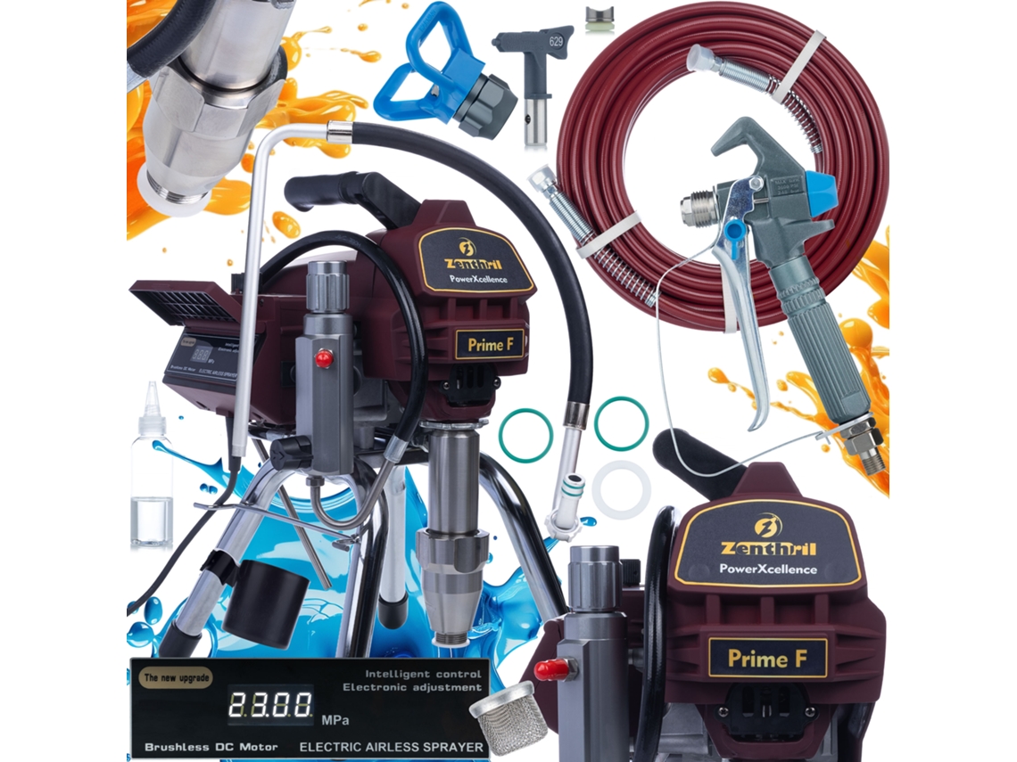 Pulverizador sin aire Prime F – 2800 W 20 MPa 4 l/min | Tecnología Zencontrol | Pintura profesional