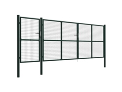 Maison Exclusive - Puerta De Jardín De Acero 500 X 150 Cm Verde