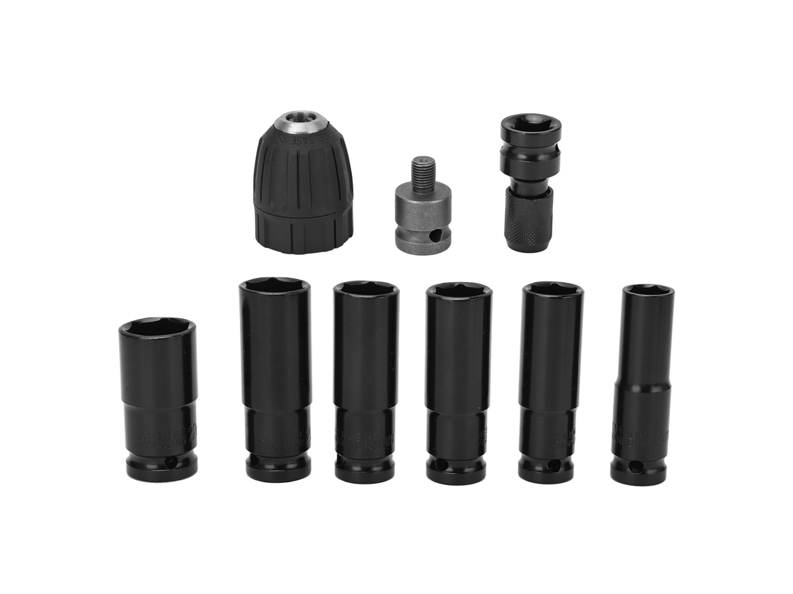 2026urbannova-9 Piezas Set De Tuercas De Impacto 1/2 Pulgada Acero Alto Carbono Llave Hexagonal Para Reparación Y Mantenimiento