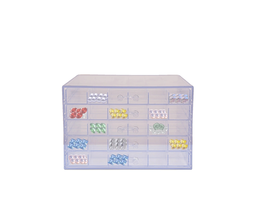 Estuche organizador, acrílico transparente, 120 compartimentos, 30 x 25 x 10 cm, sistema de cajones, multifuncional OEM