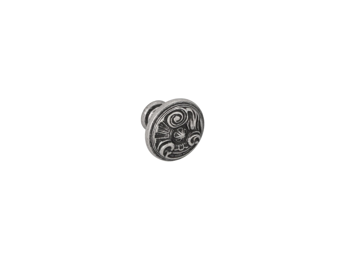 Pomo Para Muebles De Zamac Diámetro 30mm Plata Brillante Lote De 25