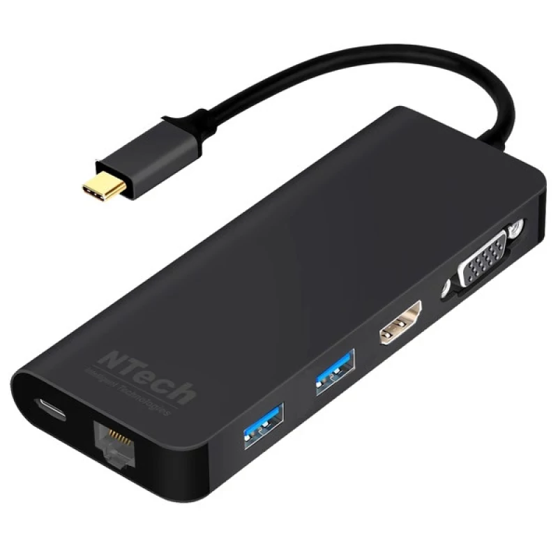 Adaptador NTECH Usb-C Multipuertos 6 en 1