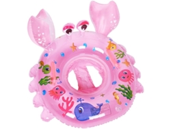 Flotador Infantil, Balsa Hinchable Con Asa Y Asiento Para Coche, Para Bebés De 8 A 48 Meses, Color Rosa. Siurn