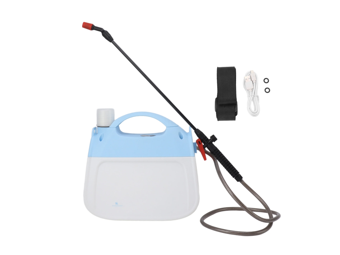 Pulverizador Eléctrico De Hombro Con Múltiples Modos Para Regar Plantas Y Limpiar Coches - Azul