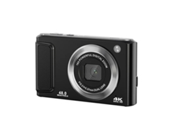 Cámara digital 4K para fotografía con lentes frontal y trasera, cámara para vlogs de 48 MP con enfoque automático y flash Yizhood (negra)