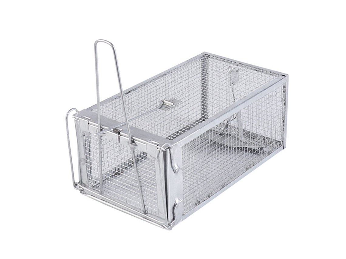 Jaula para ratones de 27x14x12cm, segura, resistente, eficiente y práctica para interiores.