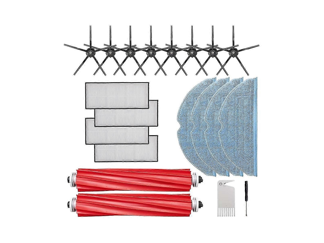 Kit de accesorios S7 para S7 S7 Maxv S7 Maxv Plus Las piezas de repuesto incluyen cepillo lateral principal y cuchilla de fregado Cl Yunzii