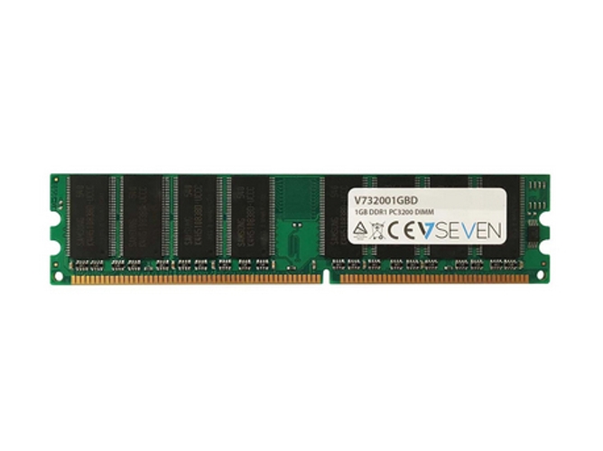 Memoria RAM DDR V7 V732001GBD (1 x 1 GB - 400 MHz - CL 3 - Verde)