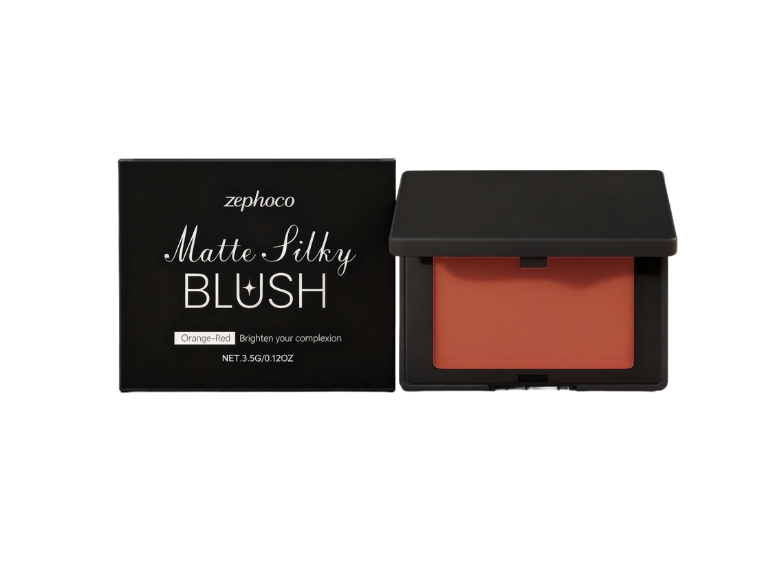 Labial mate suave de color rojo anaranjado