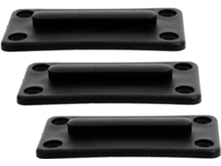 Receptores Cinturón Retráctiles Abs Negro Juego 3 Piezas Compatibles Barreras Seguridad Eventos Tiendas Diseño