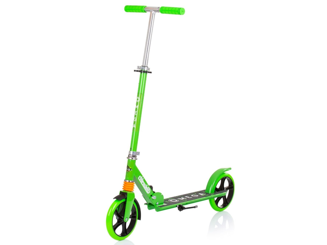 Patinete infantil OMEGA hasta 100 Kg plegable y ruedas de 20mm green CHIPOLINO