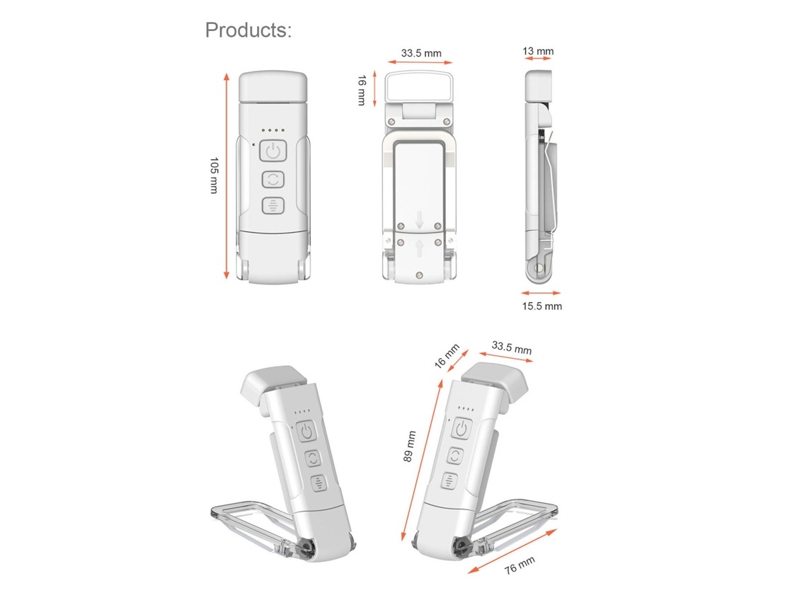 Lámpara De Lectura Led Portátil Con Clip, Recargable Por Usb, Con 3 Colores, 5 Niveles De Brillo Y Temporizador De 30/60 Minutos Para Leer En La Cama.