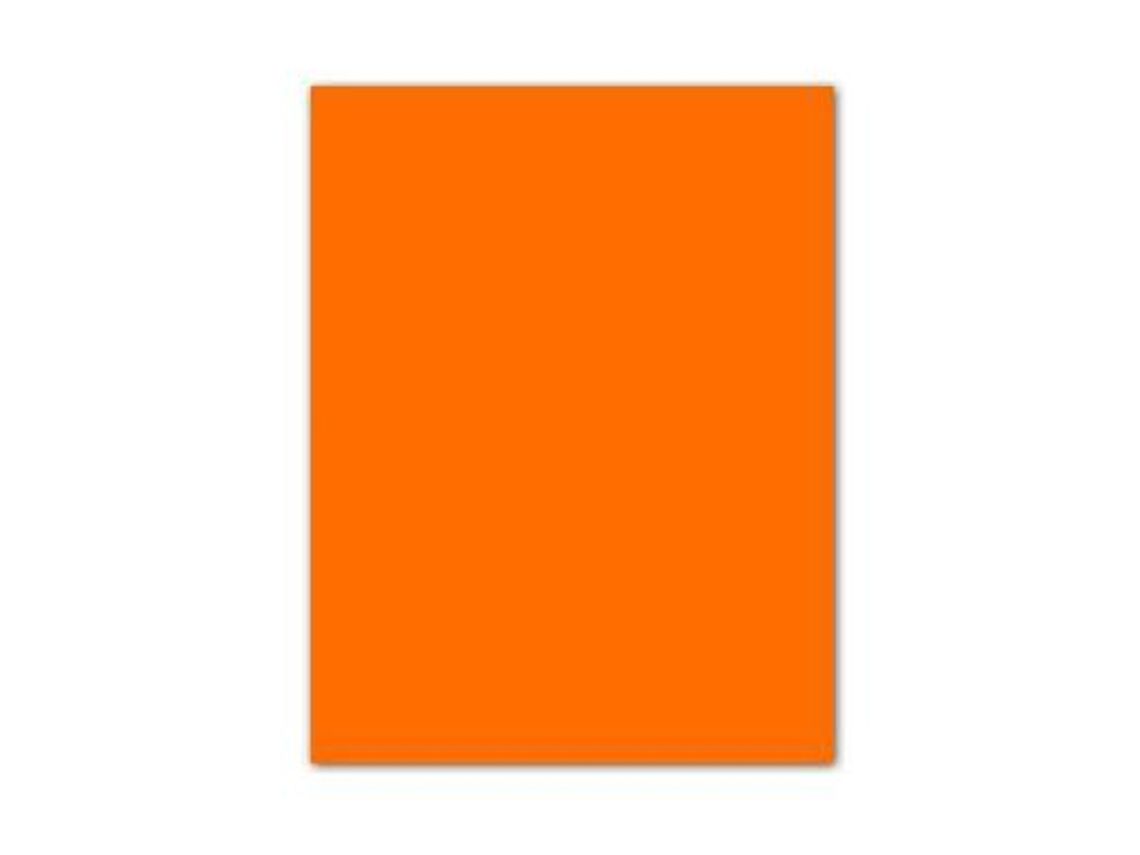 Cartulina fluorescente, 50 X 65 cm. 230 Gs, Naranja