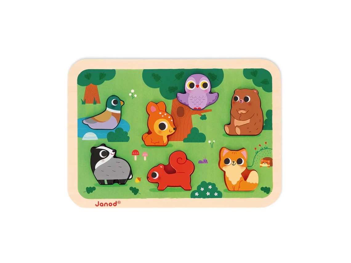 Puzzle de Madera JANOD 7 Piezas el Bosque J07123