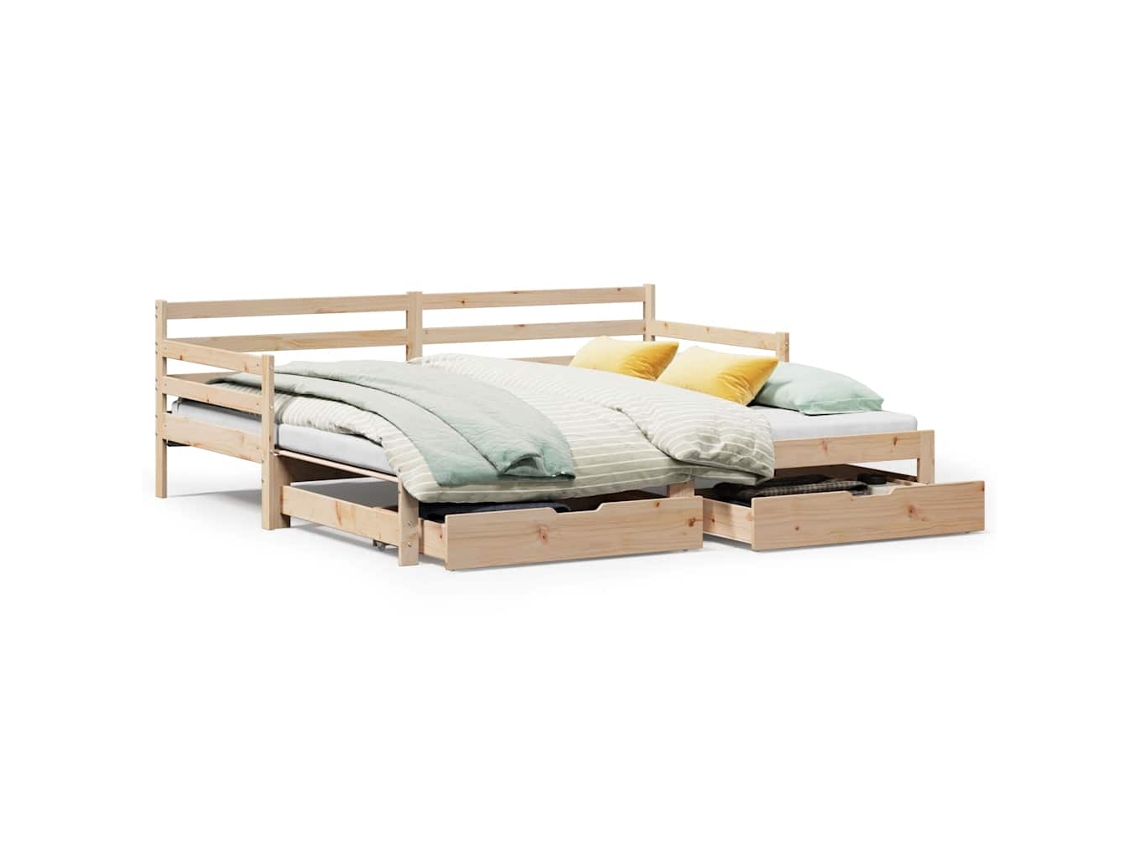 Maison Exclusive - Sofá Cama Nido Con Cajones Sin Colchón 90x200 Cm