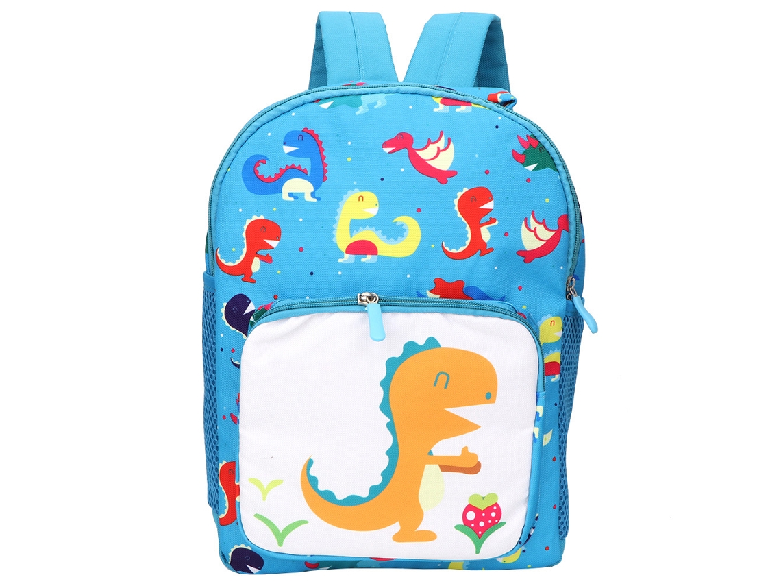 Mochila Infantil De Dinosaurio Cartooon Bonito Y Moderno Para Niños Mochila Escolar De Viaje (azul)