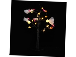 Lámpara Decorativa Led De Halloween Con Forma De Calabaza Y Fantasma, Luz Blanca Cálida, Árbol Y Paisaje.