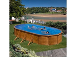 Piscina de Acero GRE Imitacion Madera (730x375x120 cm)