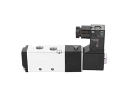 Válvula solenoide de alumínio de 2 posições e 5 vias com conexão roscada de alta precisão para ar comprimido, 110~220V.