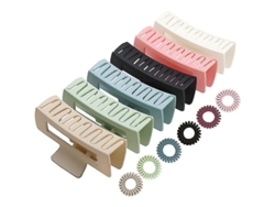 Pinza Para El Cabello Rectangular Con Fuerte Sujeción, Pinza Para El Cabello De Color Mate Sólido Para Mujeres Y Niñas.