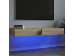 Muebles De Tv Con Luces Led 2 Uds | Armario Para Tv | Gabinete De Tv Roble Sonoma 60x35x15,5 Cm