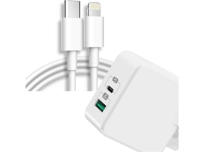 Cargador + Cable PHONESHIELD Fast Charge para iPhone 11 Pro Max (USB/USB-C, PD 3.0 PPS - 18 W - 1 m - Blanco)